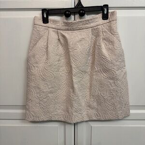 H&M Cream Textured Mini Paisley Skirt. Size 10. Romantic coquette